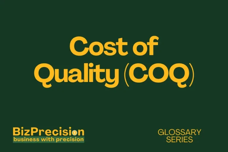cost of quality business glossary